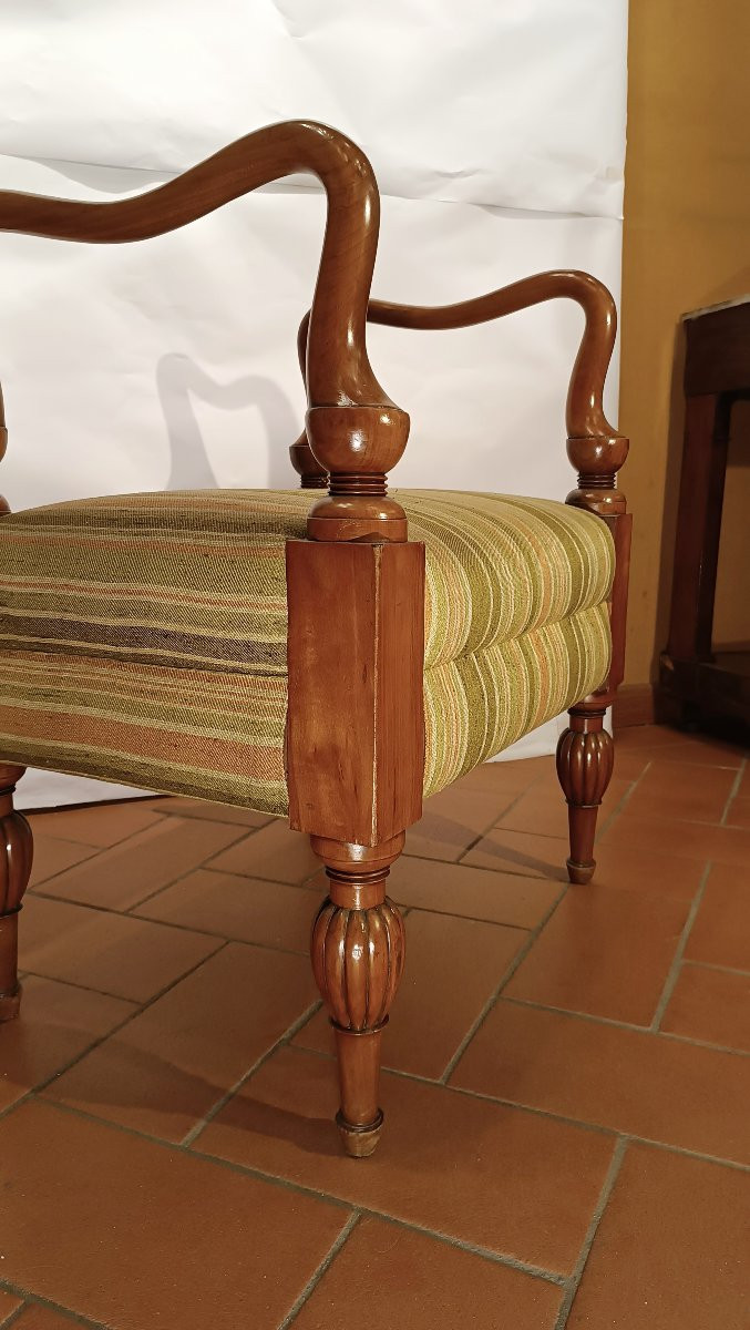 SGABELLO BIEDERMEIER META' XIX SECOLO-photo-2