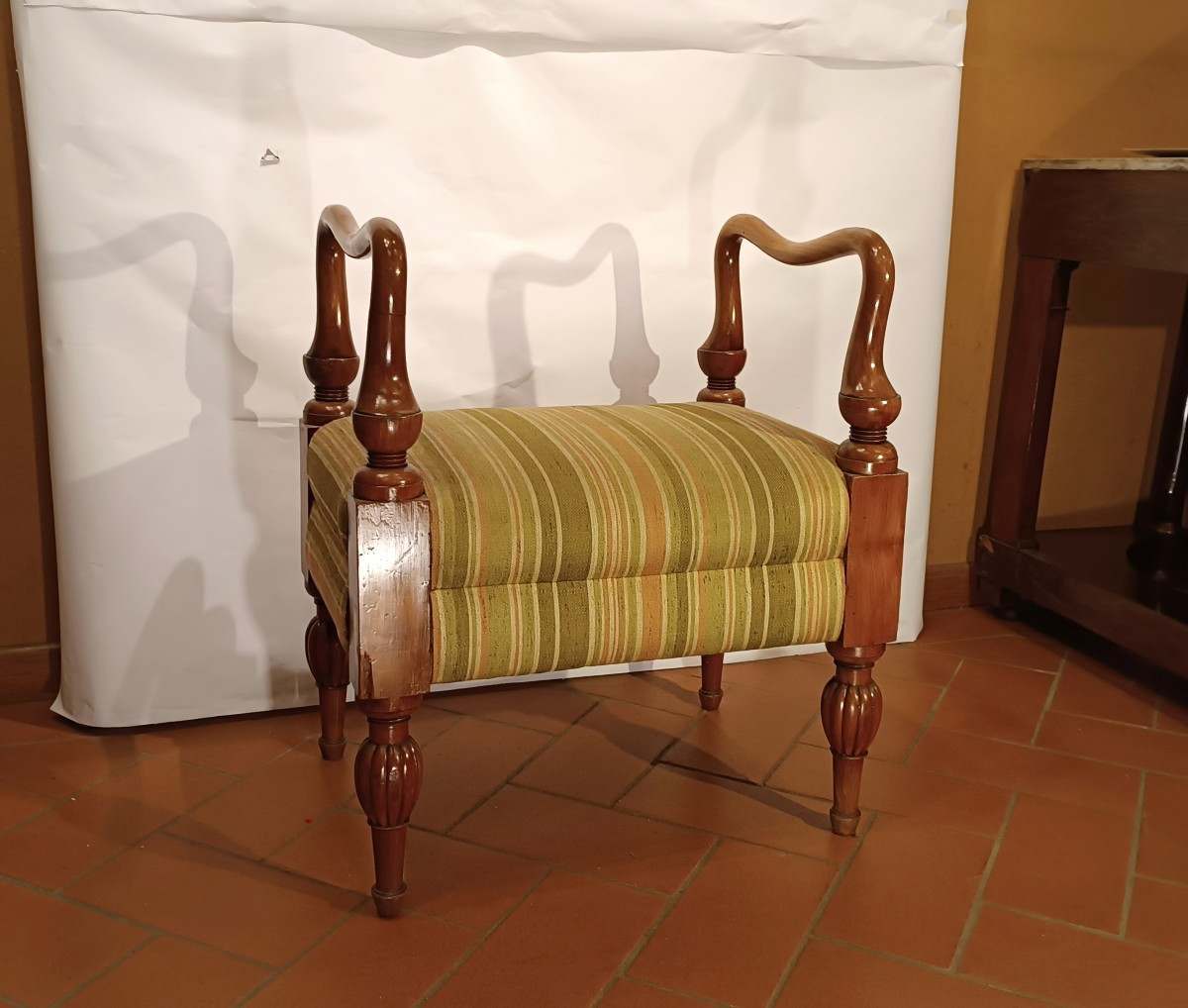 SGABELLO BIEDERMEIER META' XIX SECOLO