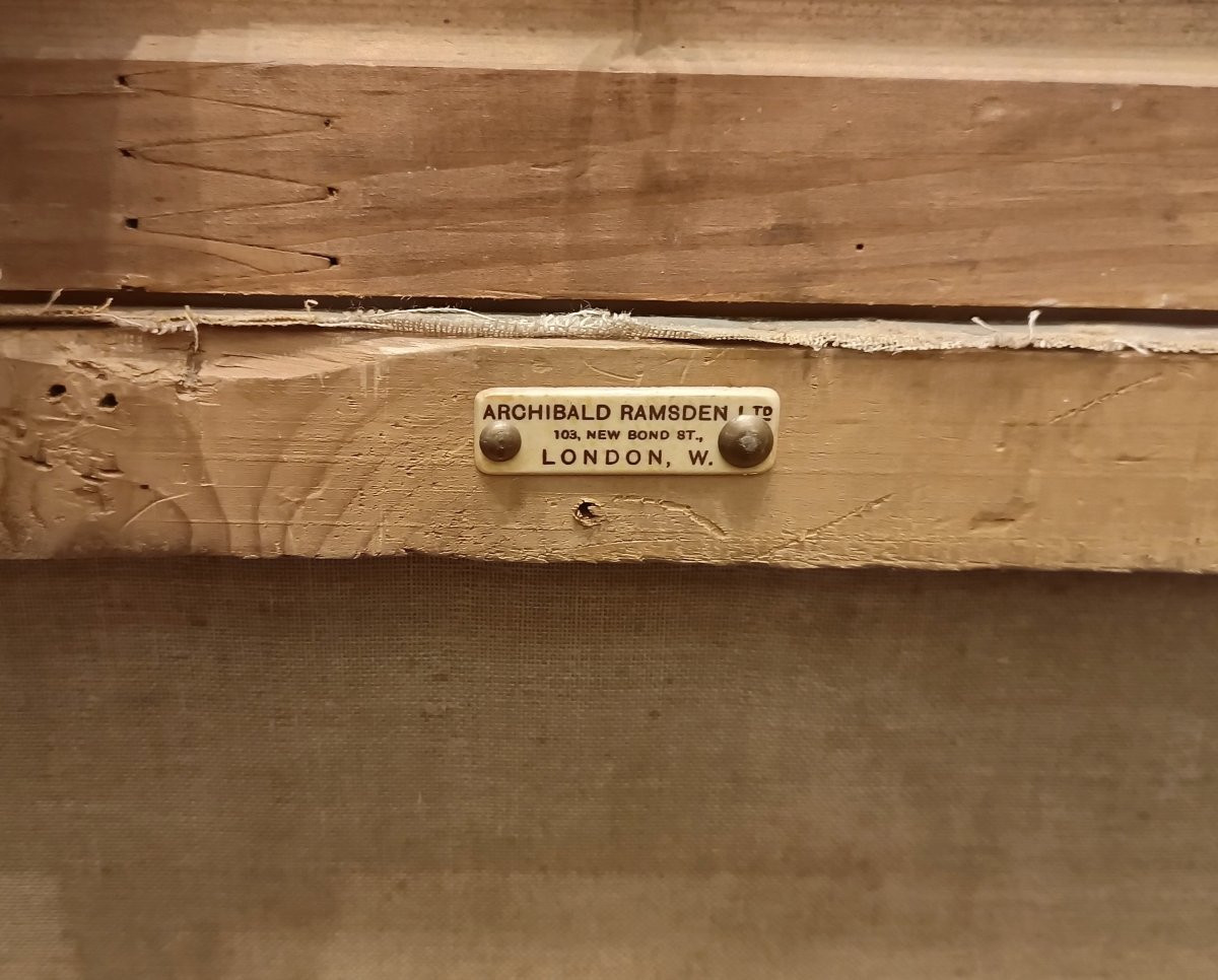 DIPINTO CON GALLI E GALLINE META' XIX SECOLO-photo-6