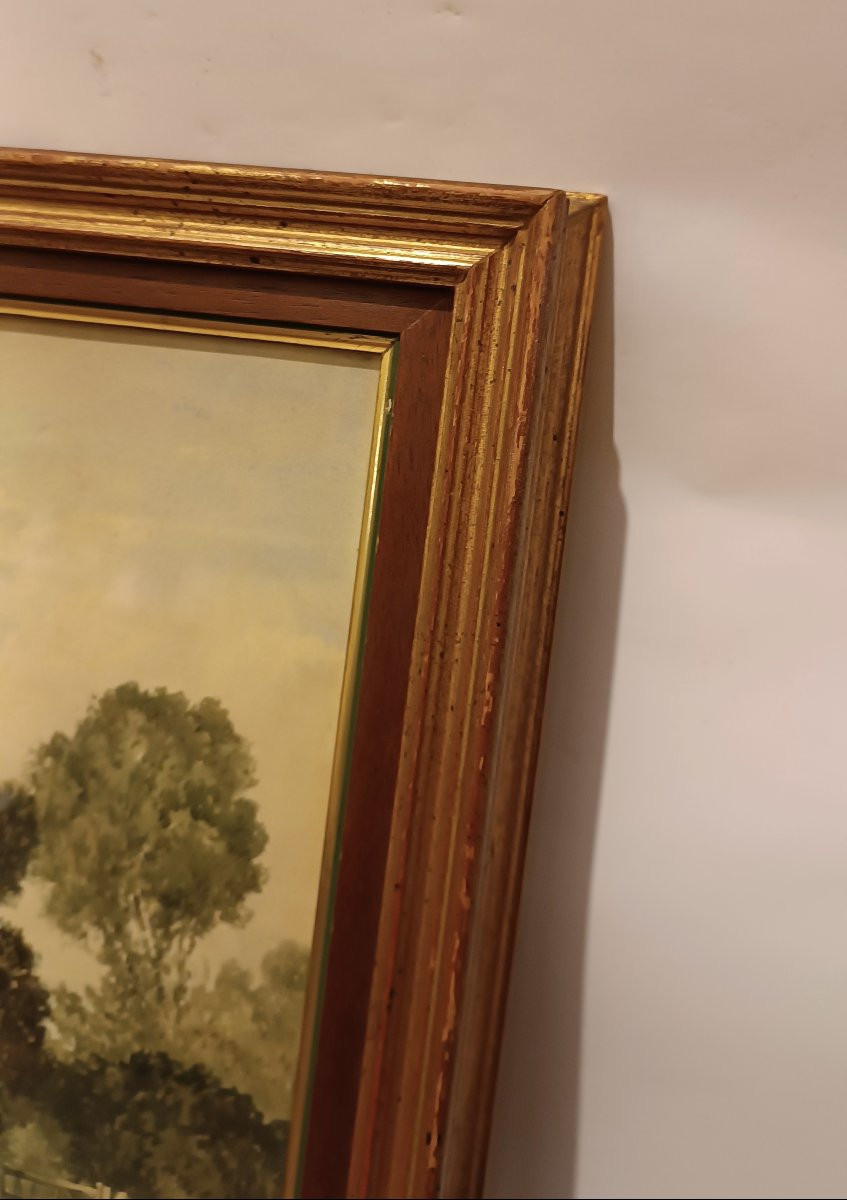 ACQUERELLO CON VEDUTA DELL'ESSEX SECONDA META' XIX SECOLO-photo-6