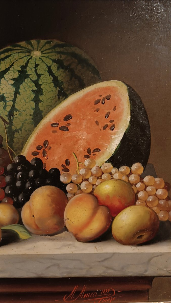 COPPIA DI NATURE MORTE MEUCCI FINE XIX SECOLO-photo-4