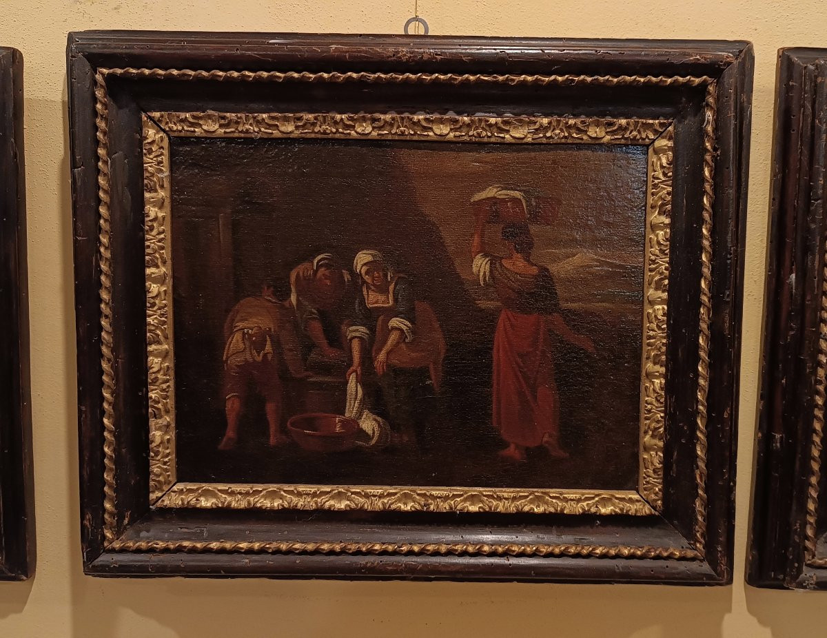 SEI DIPINTI CON SCENE POPOLARI SECONDA META' XVII SECOLO -photo-2