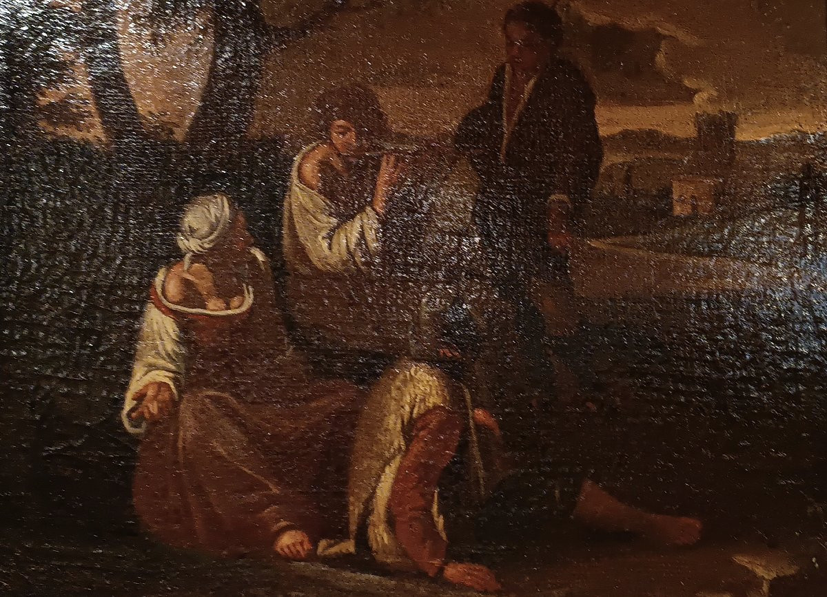 SEI DIPINTI CON SCENE POPOLARI SECONDA META' XVII SECOLO -photo-4