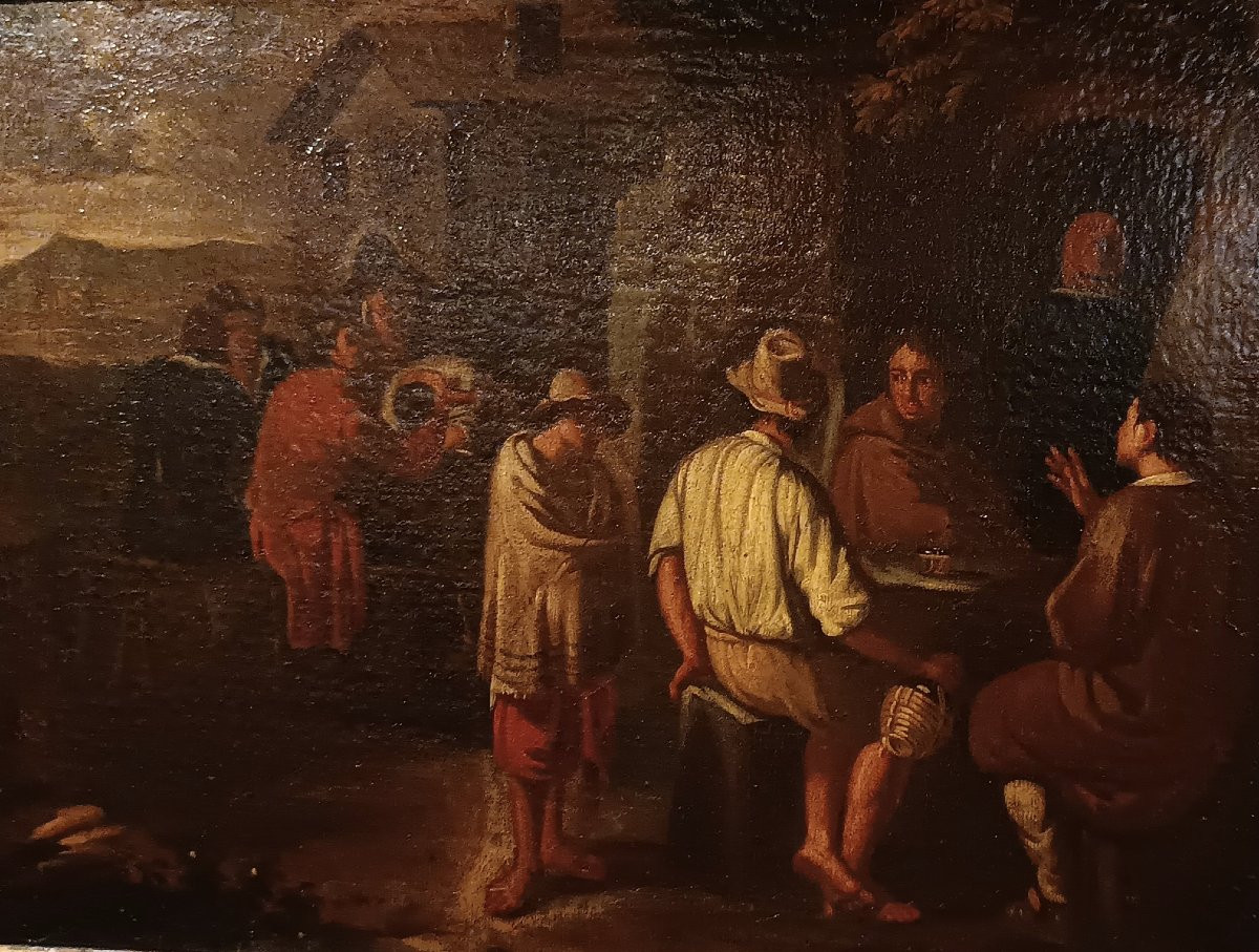 SEI DIPINTI CON SCENE POPOLARI SECONDA META' XVII SECOLO -photo-5