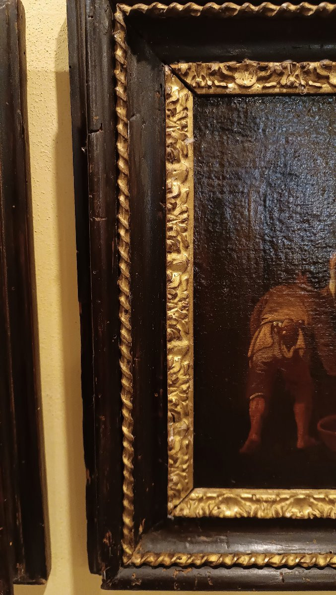 SEI DIPINTI CON SCENE POPOLARI SECONDA META' XVII SECOLO -photo-7