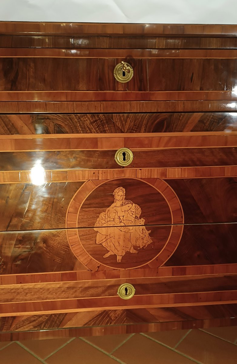 CASSETTONE LASTRONATO E INTARSIATO NEOCLASSICO FINE XVIII SECOLO -photo-1