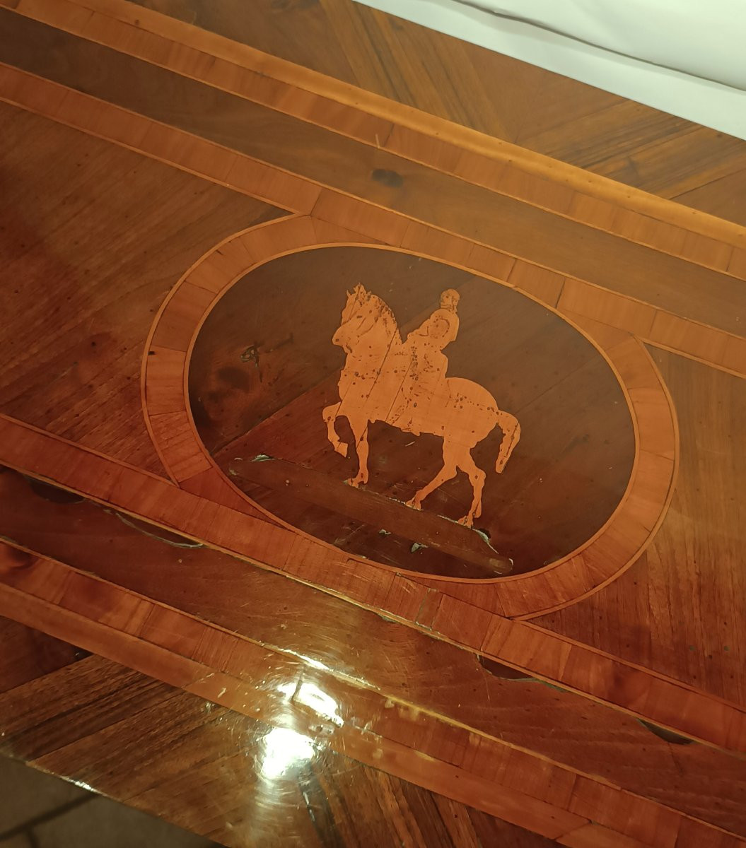 CASSETTONE LASTRONATO E INTARSIATO NEOCLASSICO FINE XVIII SECOLO -photo-3