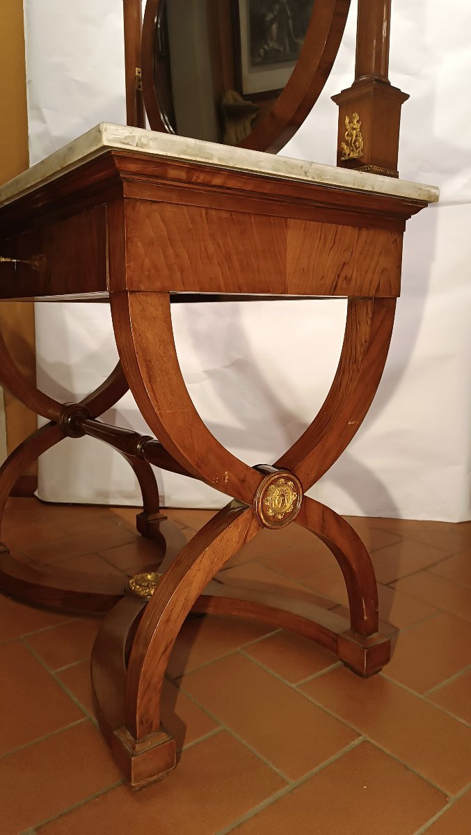 TOILETTE IMPERO IN NOCE E CILIEGIO PRIMO XIX SECOLO-photo-1