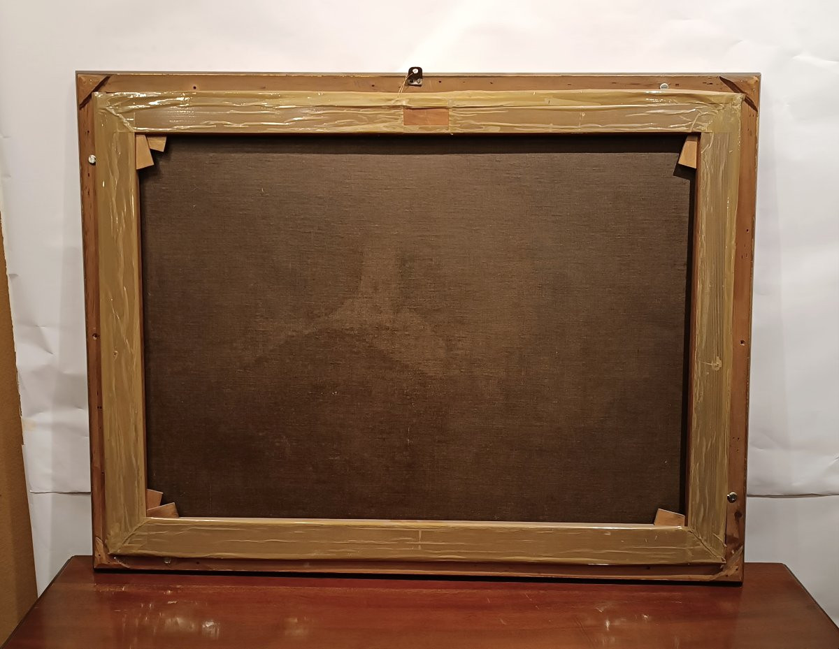 DIPINTO CON SCENA DI GENERE META' XIX SECOLO-photo-7