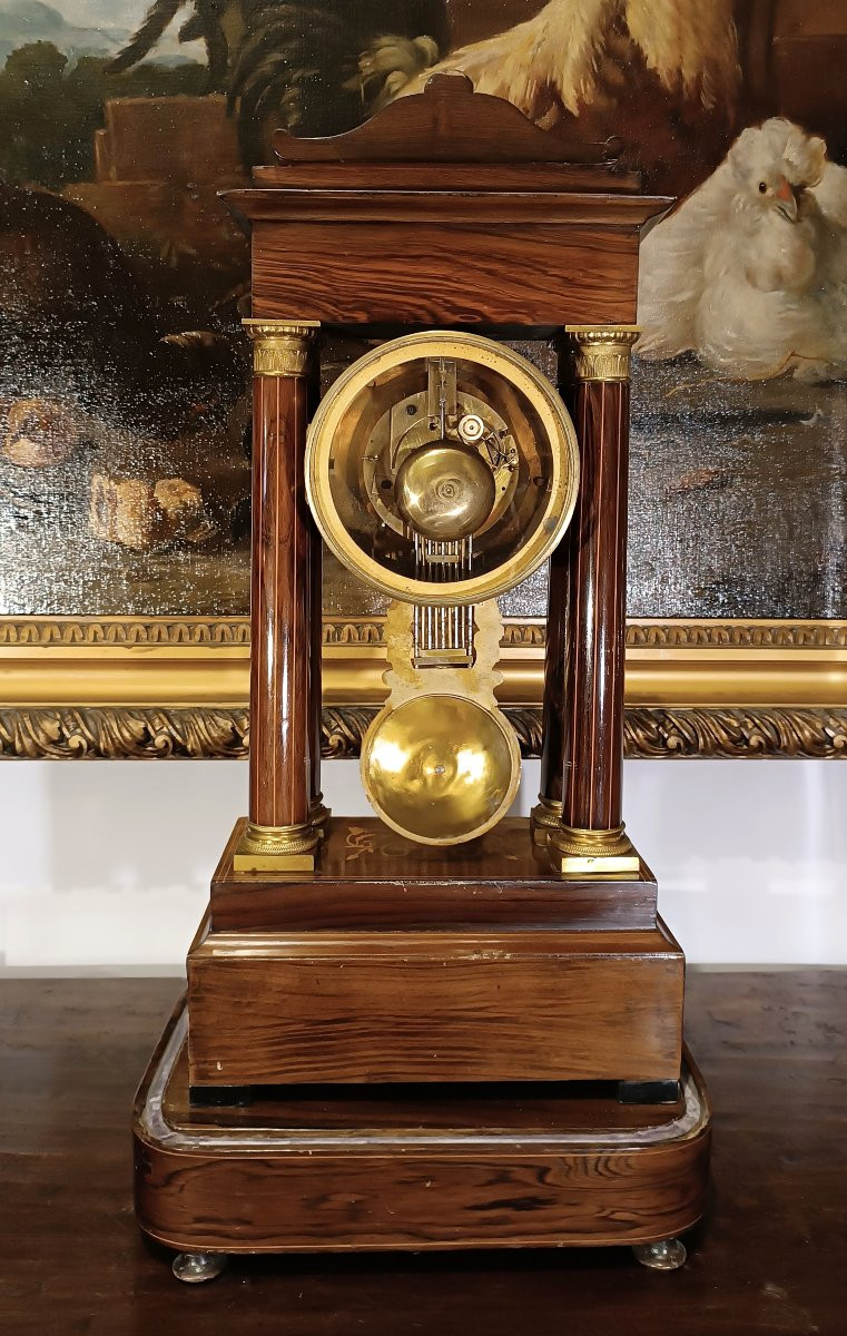 OROLOGIO A TEMPIETTO CON CAMPANA META' XIX SECOLO-photo-2