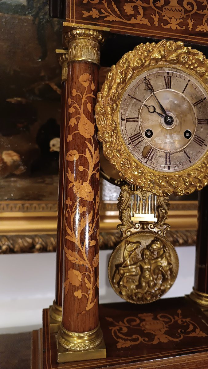 OROLOGIO A TEMPIETTO CON CAMPANA META' XIX SECOLO-photo-3