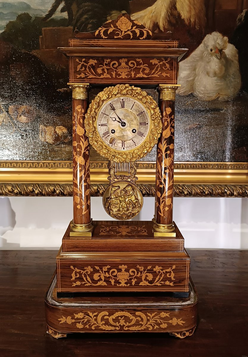 OROLOGIO A TEMPIETTO CON CAMPANA META' XIX SECOLO-photo-6