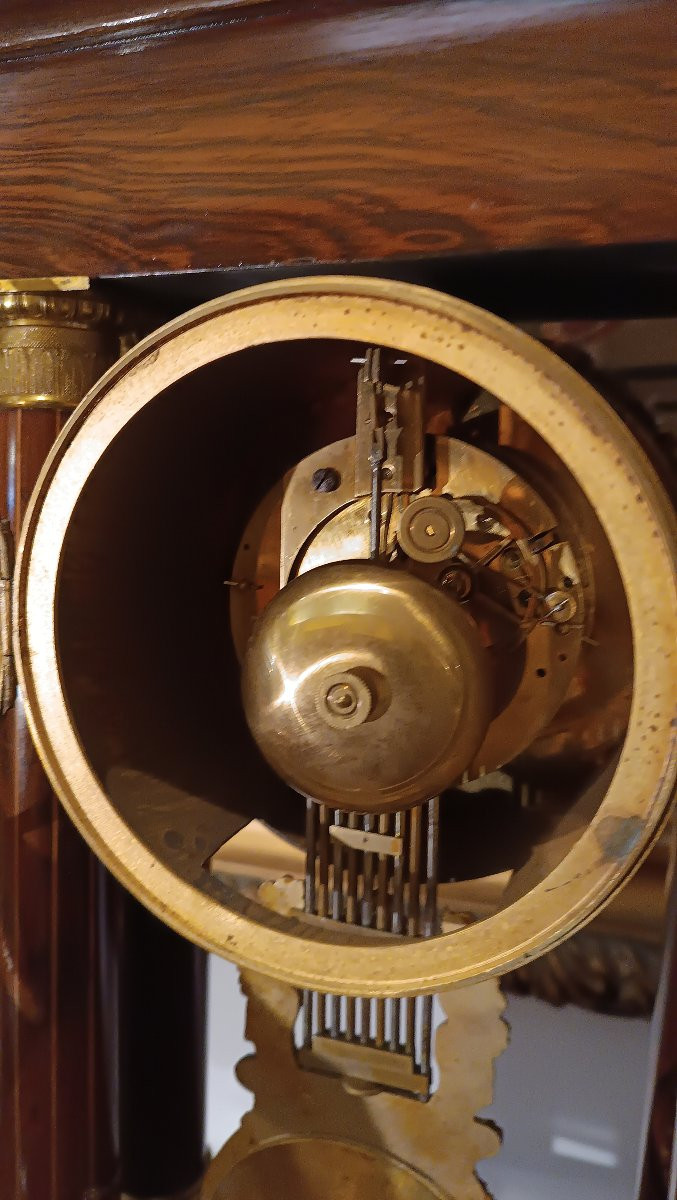 OROLOGIO A TEMPIETTO CON CAMPANA META' XIX SECOLO-photo-8