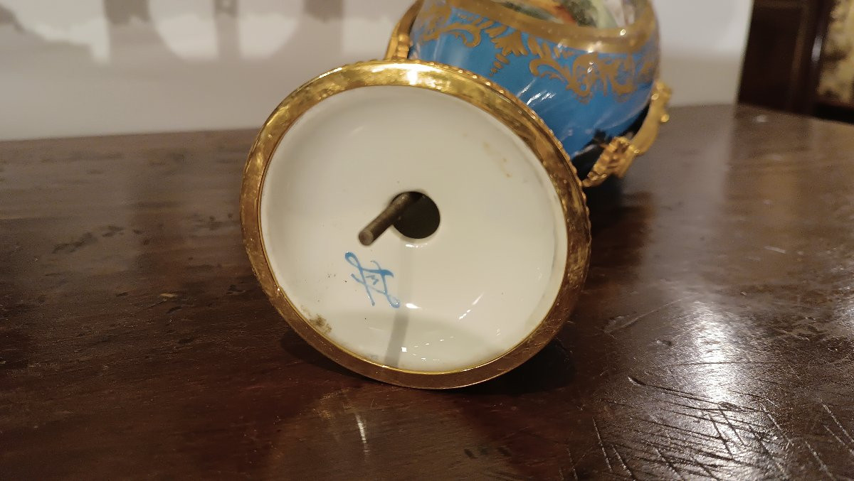 COPPIA DI VASI AD ANFORA SÈVRES SECONDA META' XIX SECOLO-photo-2