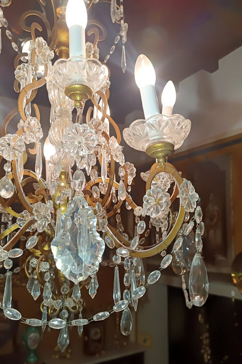 LAMPADARIO MARIA TERESA META' XIX SECOLO-photo-2