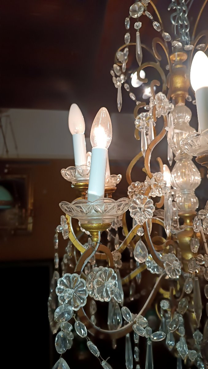 LAMPADARIO MARIA TERESA META' XIX SECOLO-photo-3