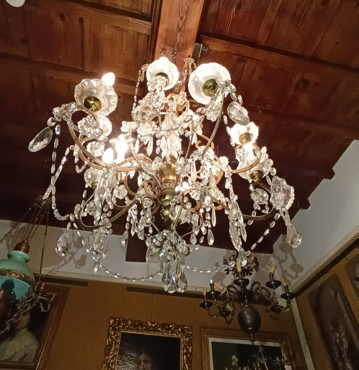 LAMPADARIO MARIA TERESA META' XIX SECOLO-photo-4