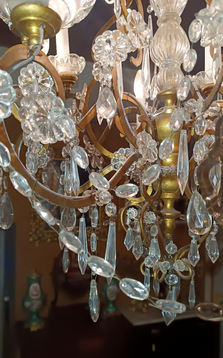 LAMPADARIO MARIA TERESA META' XIX SECOLO-photo-1