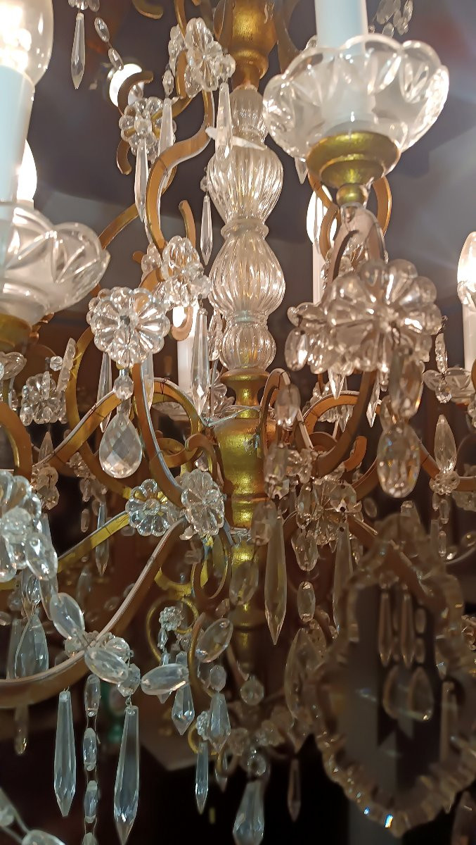 LAMPADARIO MARIA TERESA META' XIX SECOLO-photo-2