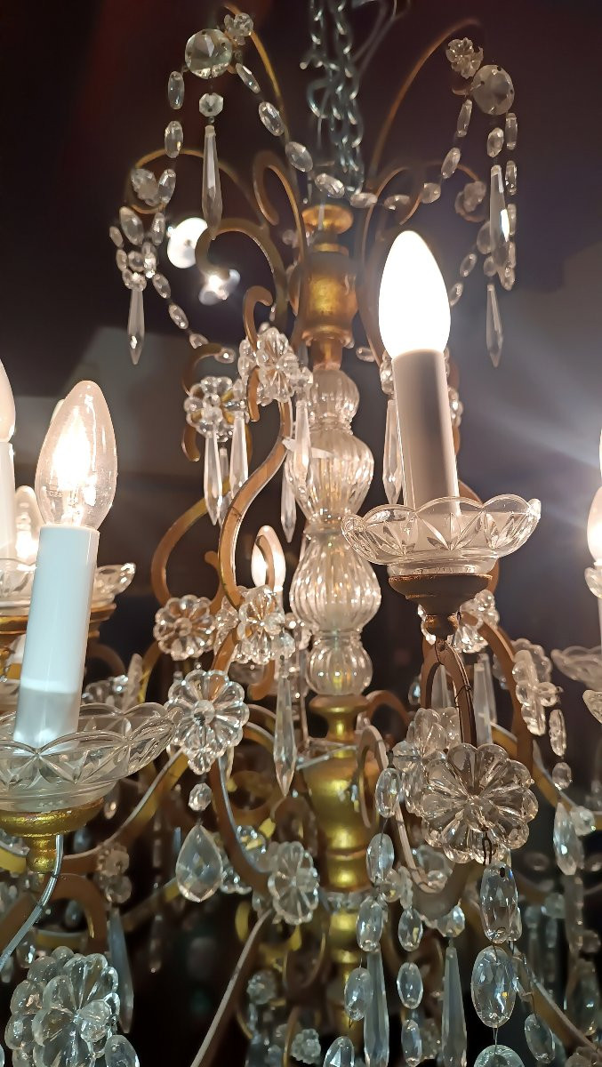 LAMPADARIO MARIA TERESA META' XIX SECOLO-photo-3