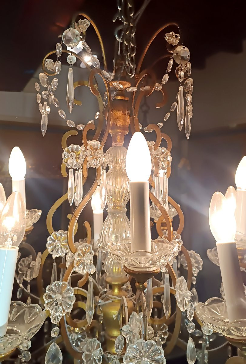 LAMPADARIO MARIA TERESA META' XIX SECOLO-photo-4