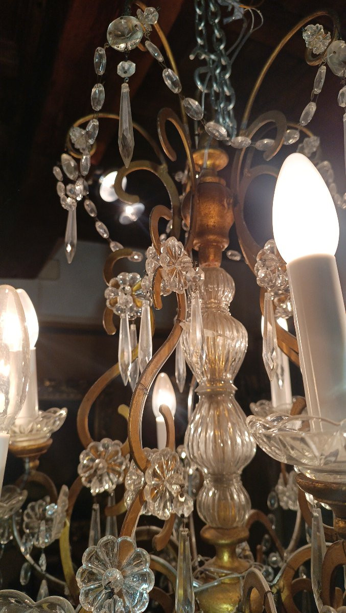 LAMPADARIO MARIA TERESA META' XIX SECOLO-photo-5