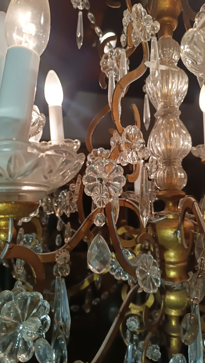 LAMPADARIO MARIA TERESA META' XIX SECOLO-photo-6