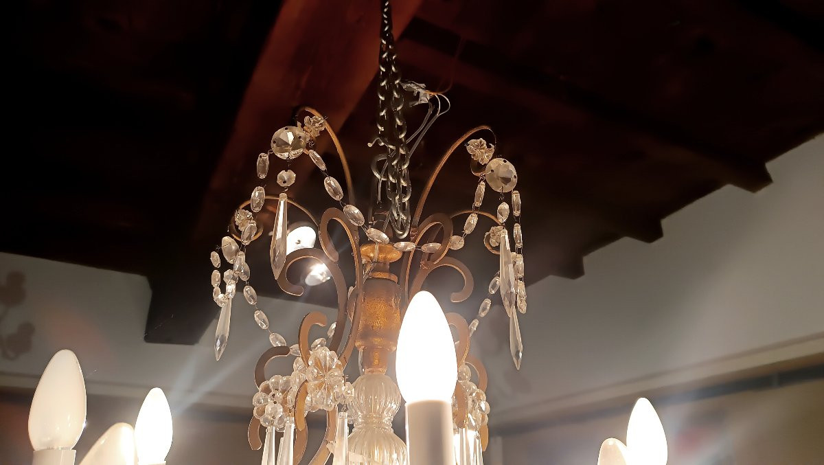 LAMPADARIO MARIA TERESA META' XIX SECOLO-photo-7