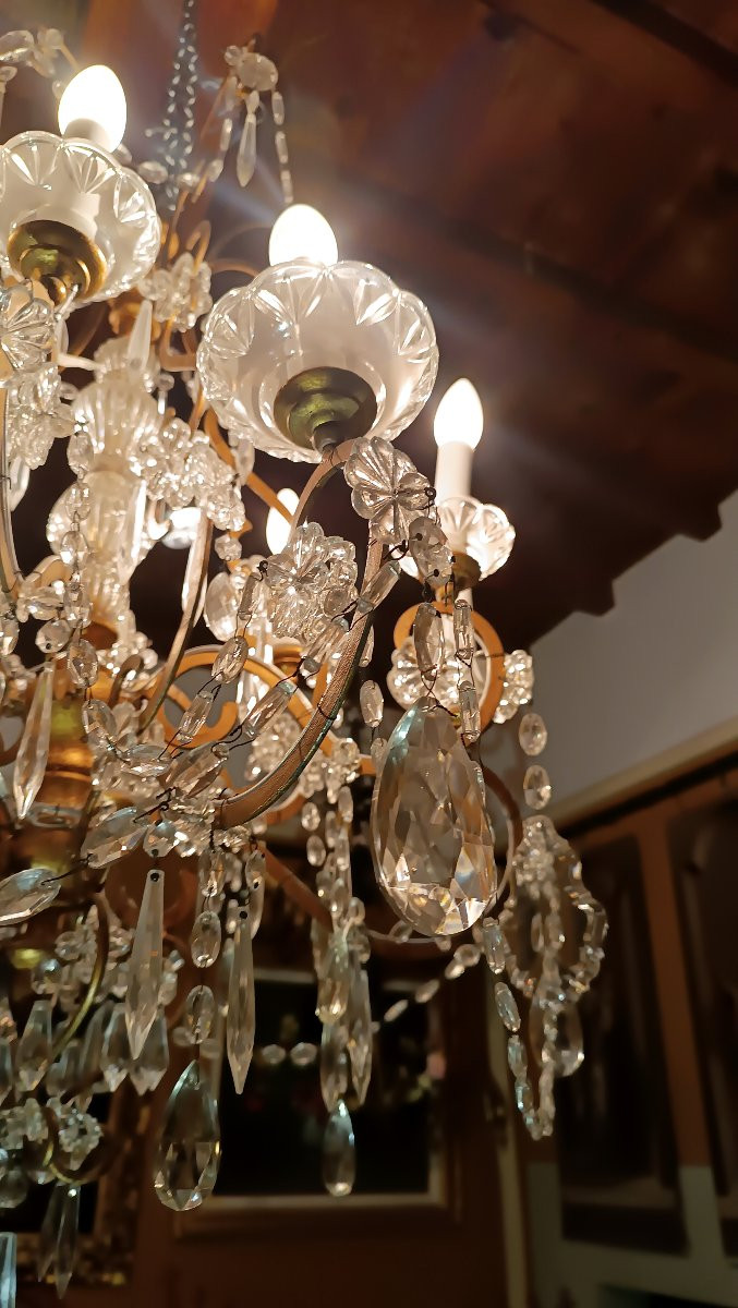 LAMPADARIO MARIA TERESA META' XIX SECOLO-photo-8