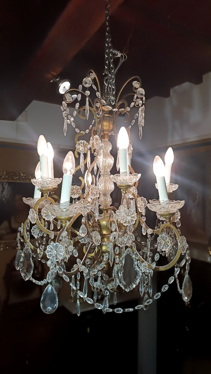 LAMPADARIO MARIA TERESA META' XIX SECOLO