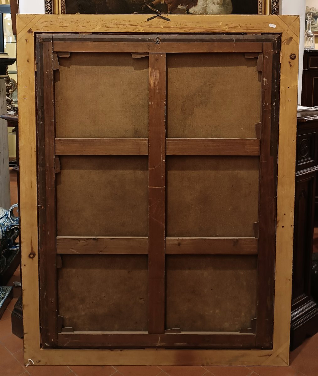 DIPINTO CON AMORINI VOLANTI INIZI XVIII SECOLO-photo-3