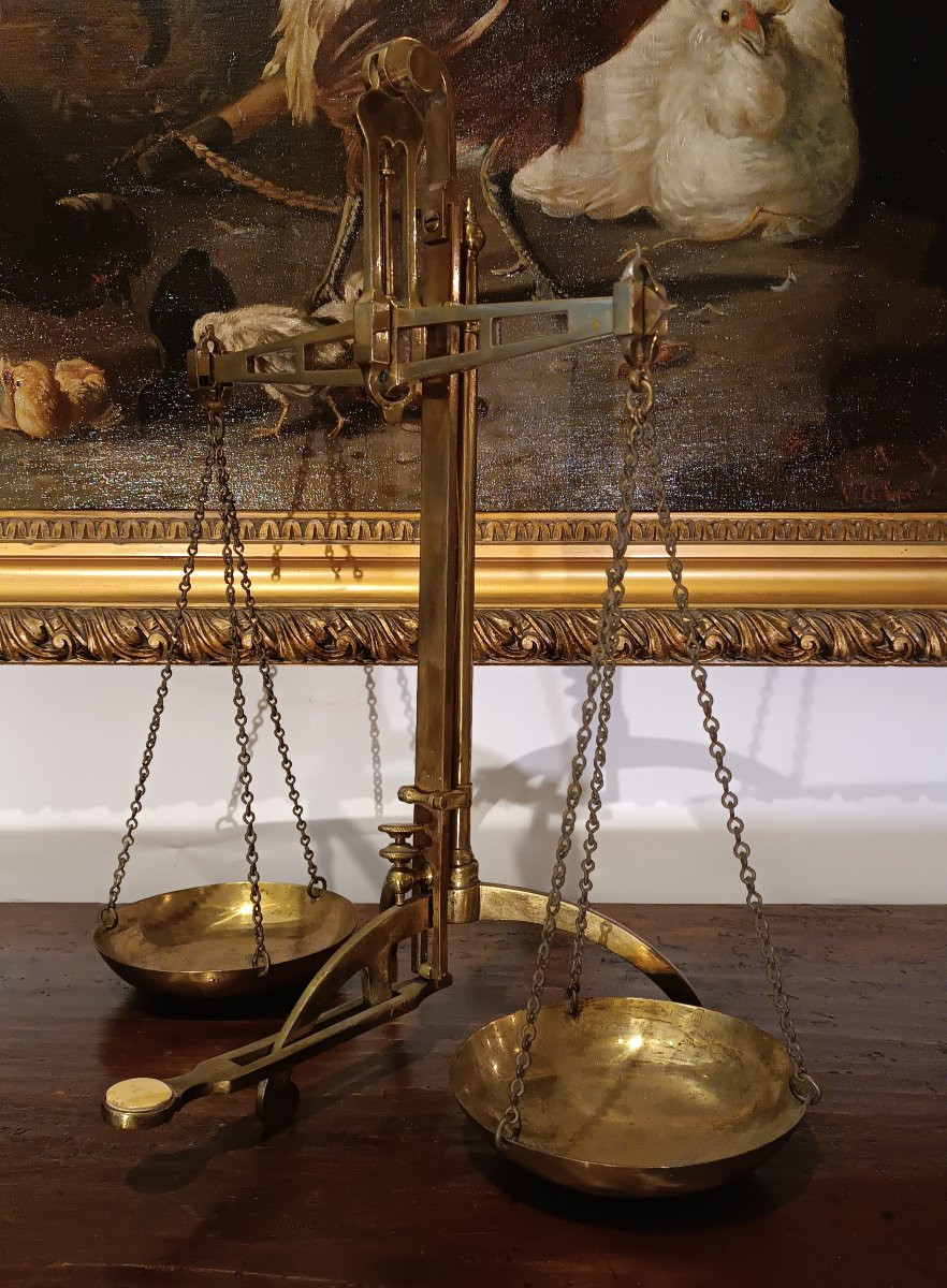 BILANCIA DA ORAFO INGLESE SECONDA META' XIX SECOLO -photo-2