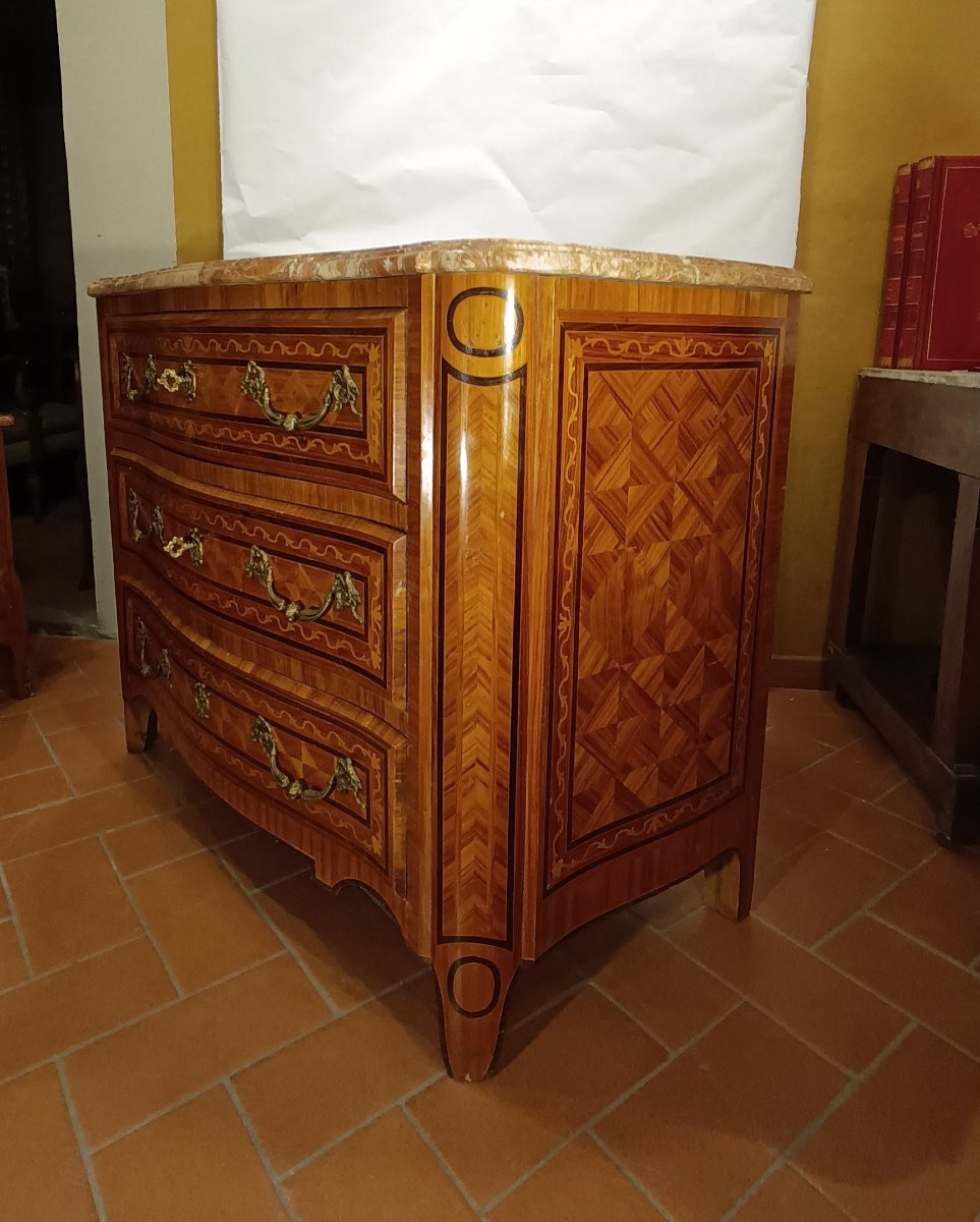 CASSETTONE CON PIANO IN MARMO ROSA INIZI XX SECOLO -photo-2