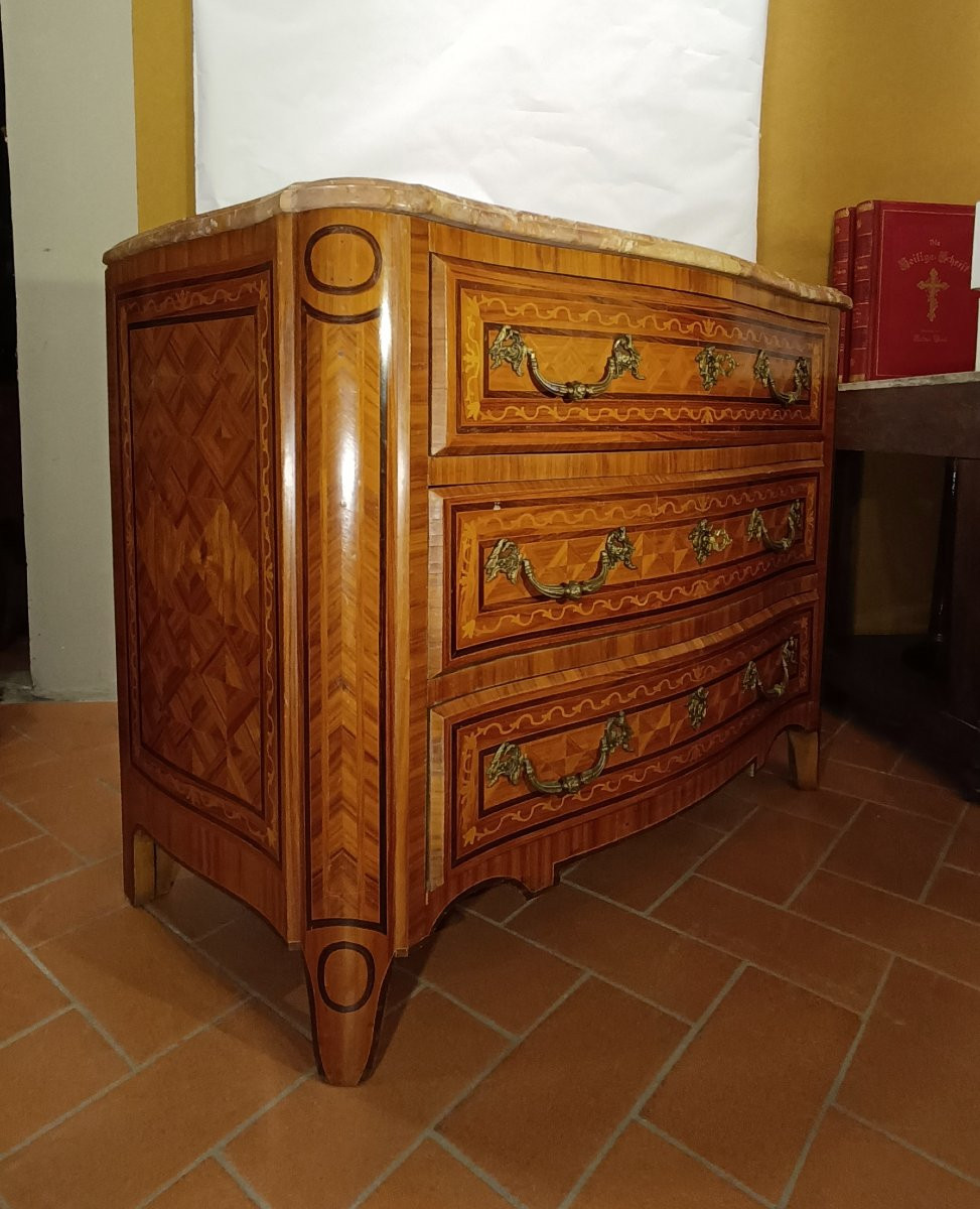 CASSETTONE CON PIANO IN MARMO ROSA INIZI XX SECOLO -photo-3