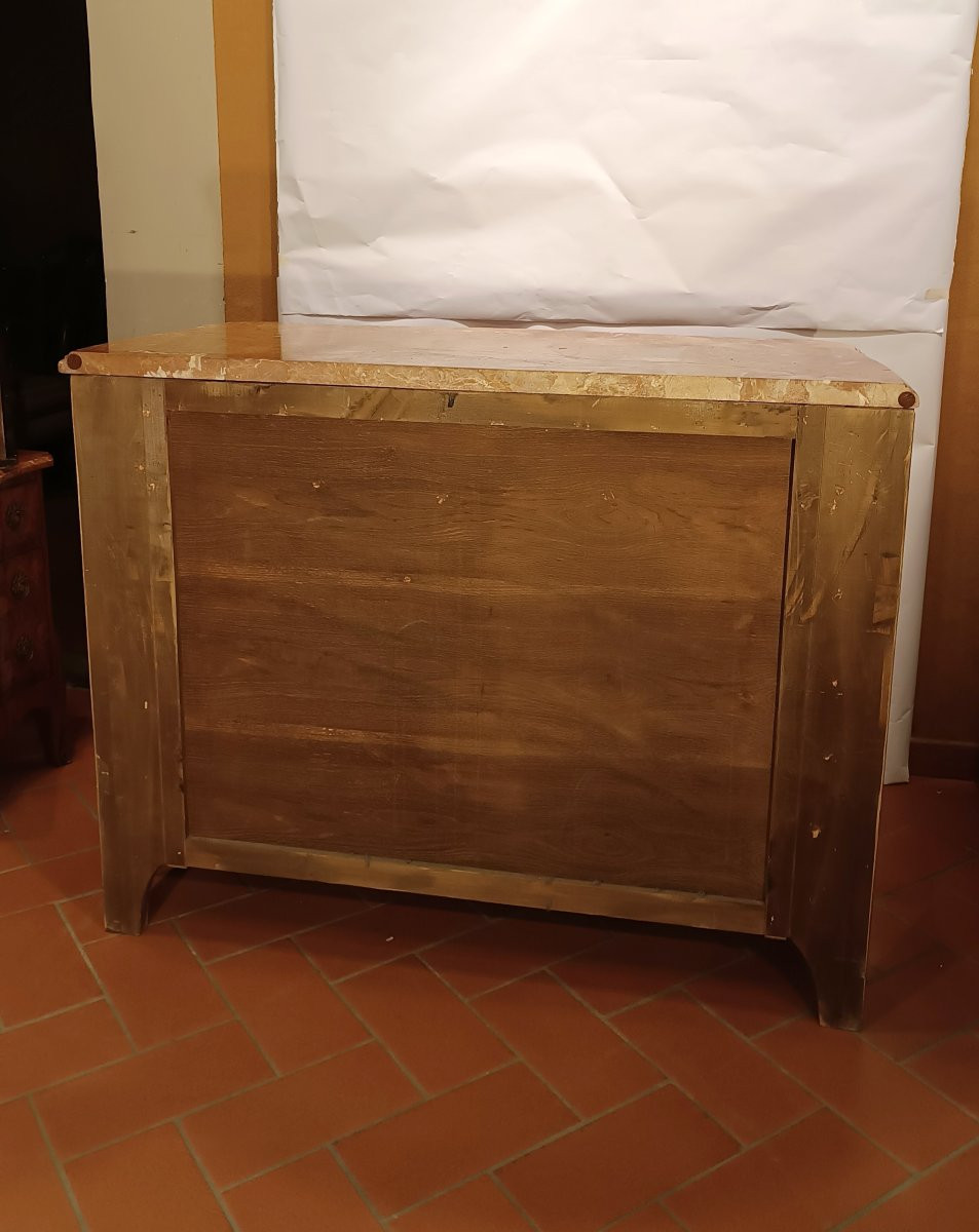 CASSETTONE CON PIANO IN MARMO ROSA INIZI XX SECOLO -photo-4