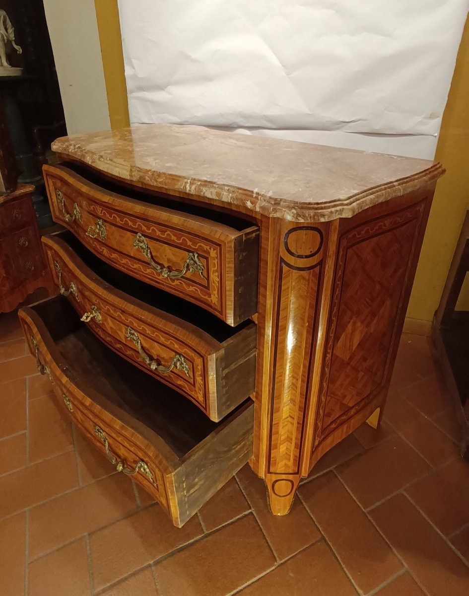 CASSETTONE CON PIANO IN MARMO ROSA INIZI XX SECOLO -photo-4