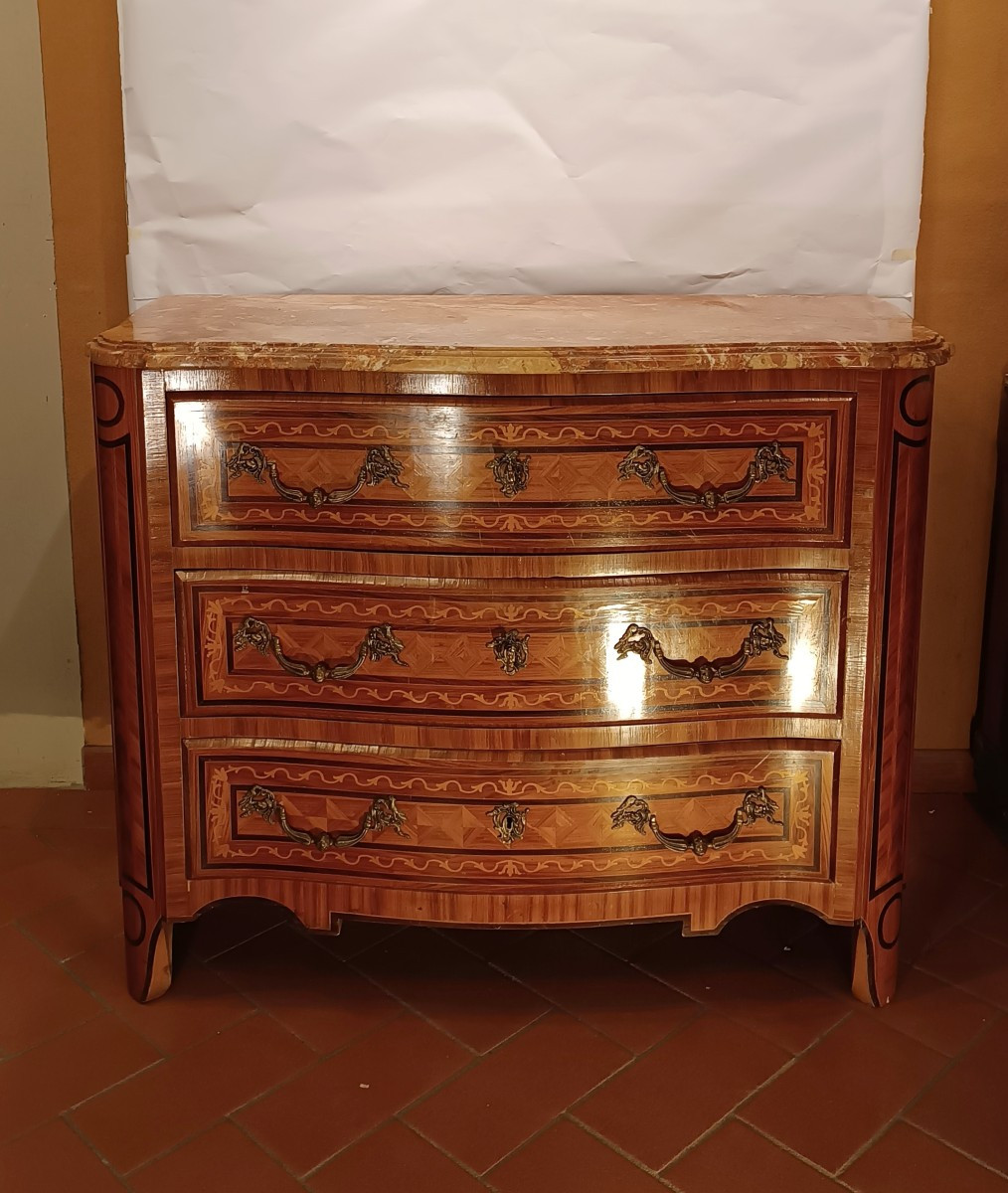 CASSETTONE CON PIANO IN MARMO ROSA INIZI XX SECOLO 