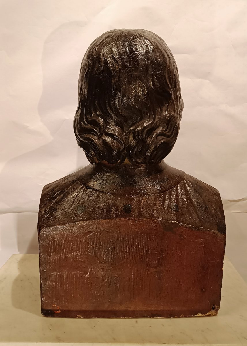 BUSTO IN TERRACOTTA DI LORENZO IL MAGNIFICO META' XIX SECOLO-photo-3