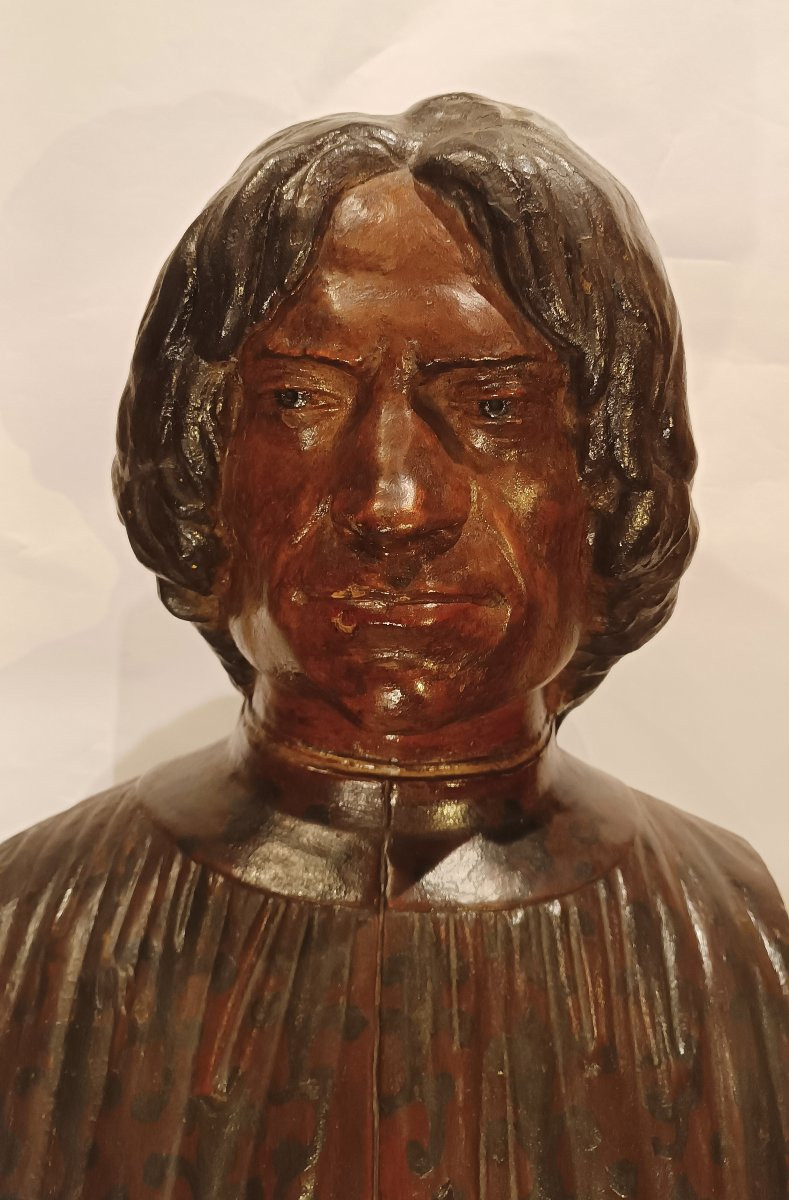 BUSTO IN TERRACOTTA DI LORENZO IL MAGNIFICO META' XIX SECOLO-photo-3