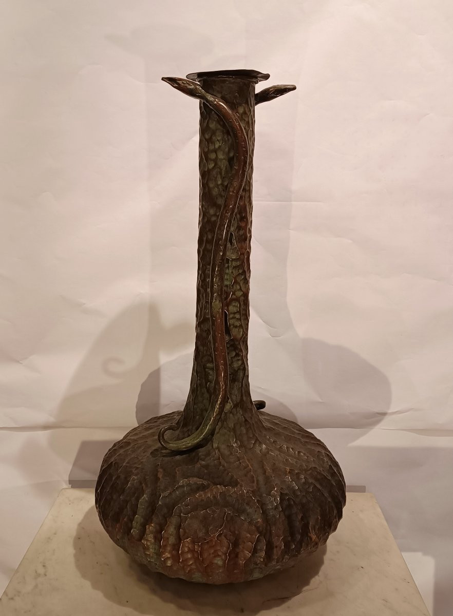 VASO IN RAME LIBERTY INIZIO XX SECOLO-photo-3