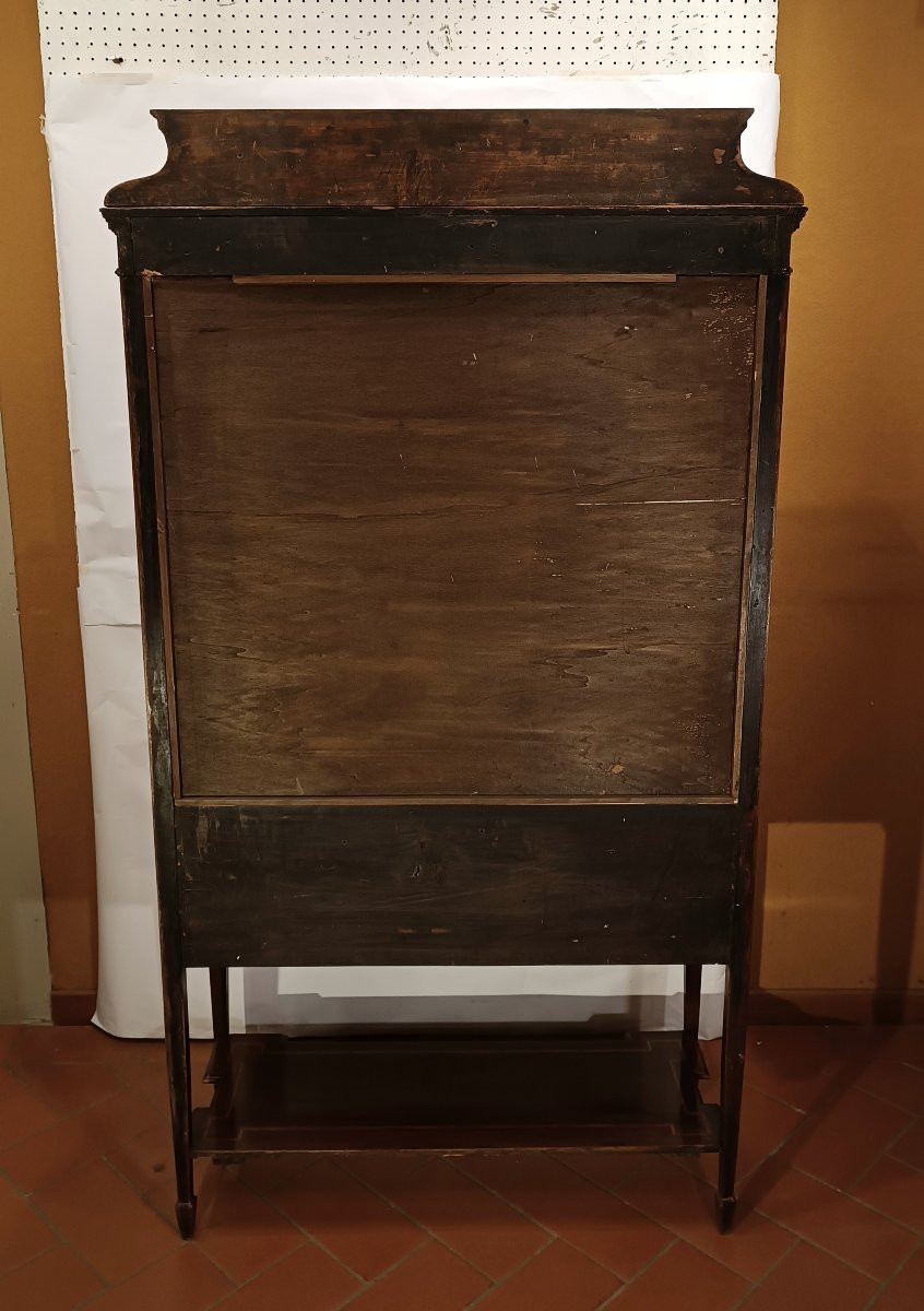 VETRINETTA IN NOCE E INTARSI SECONDA META' XIX SECOLO-photo-2