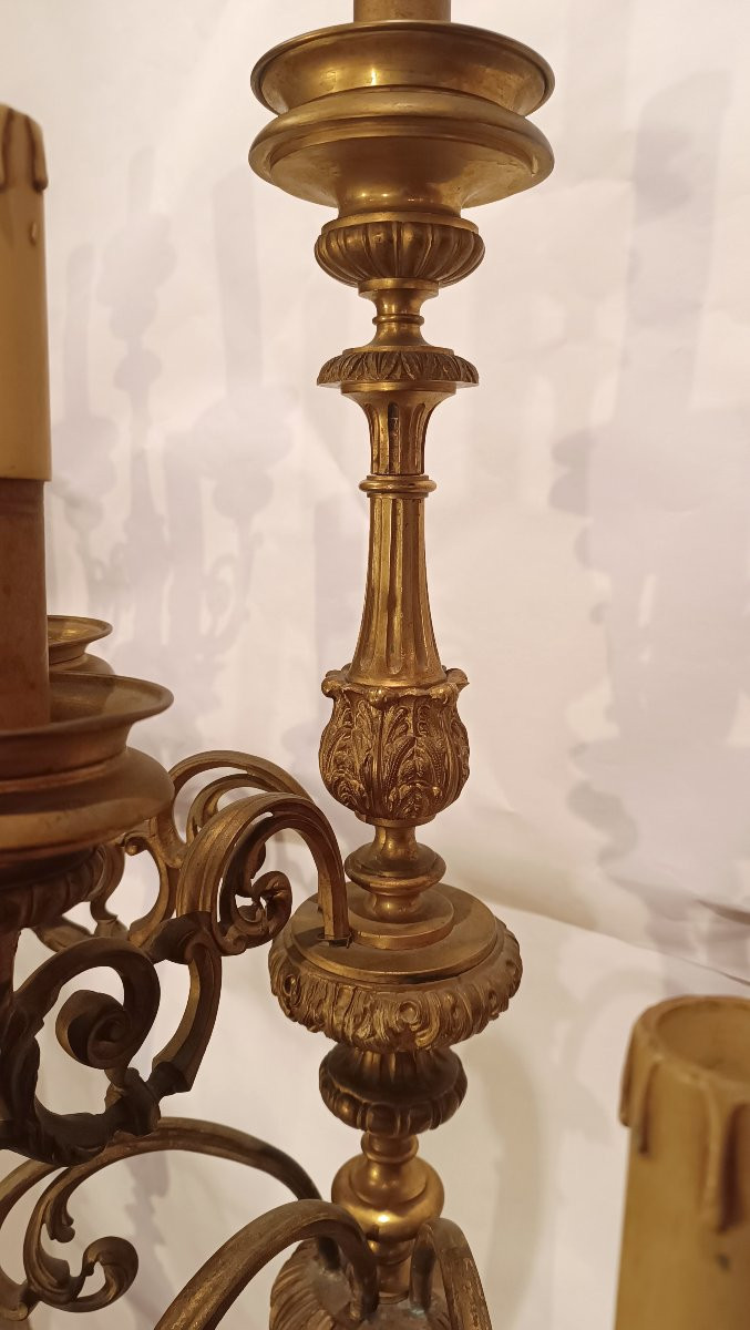 COPPIA DI CANDELABRI IN BRONZO DORATO PRIMI XIX SECOLO-photo-5