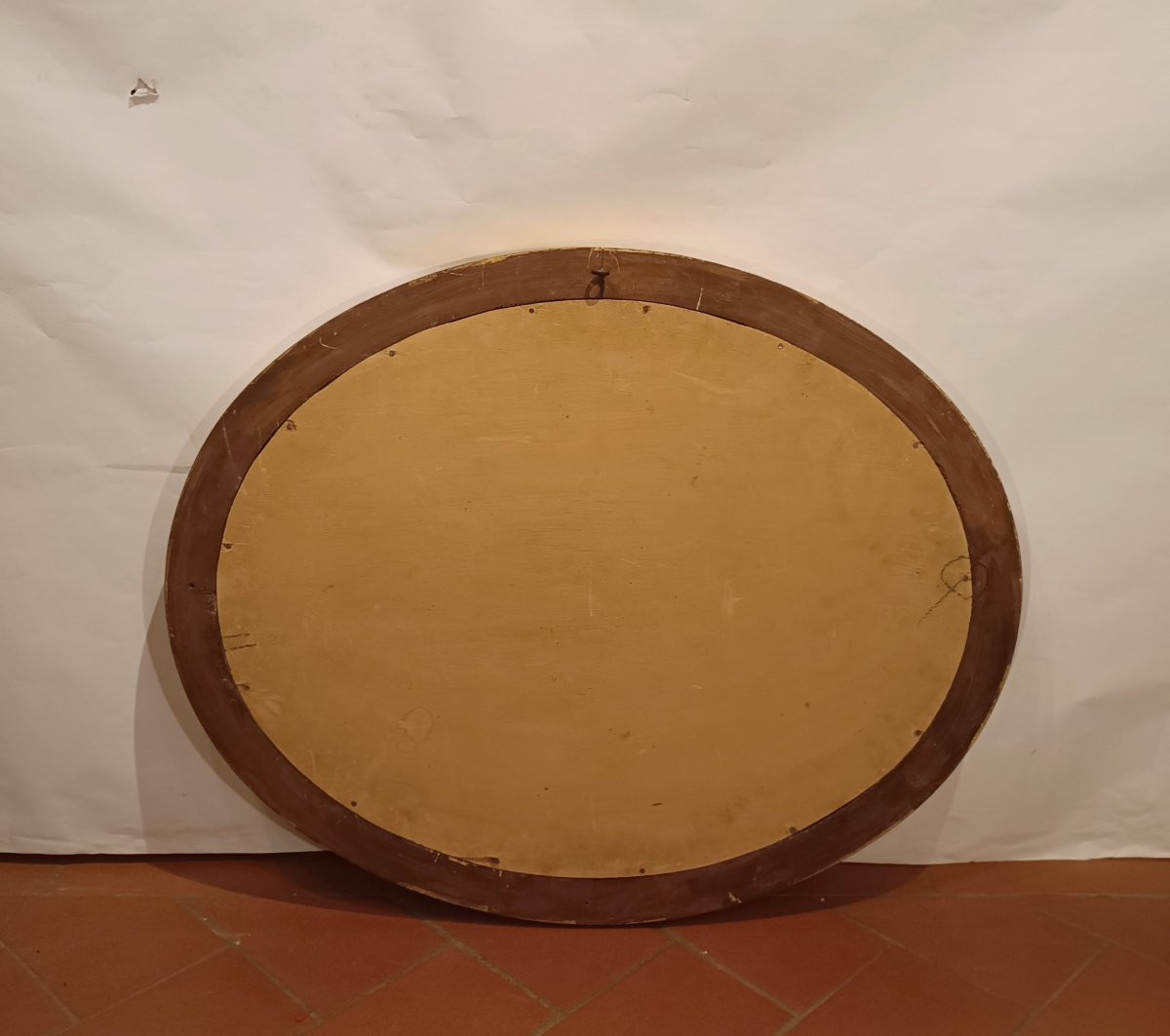 SPECCHIERA OVALE CON GRANDANGOLO FINE XIX SECOLO-photo-3