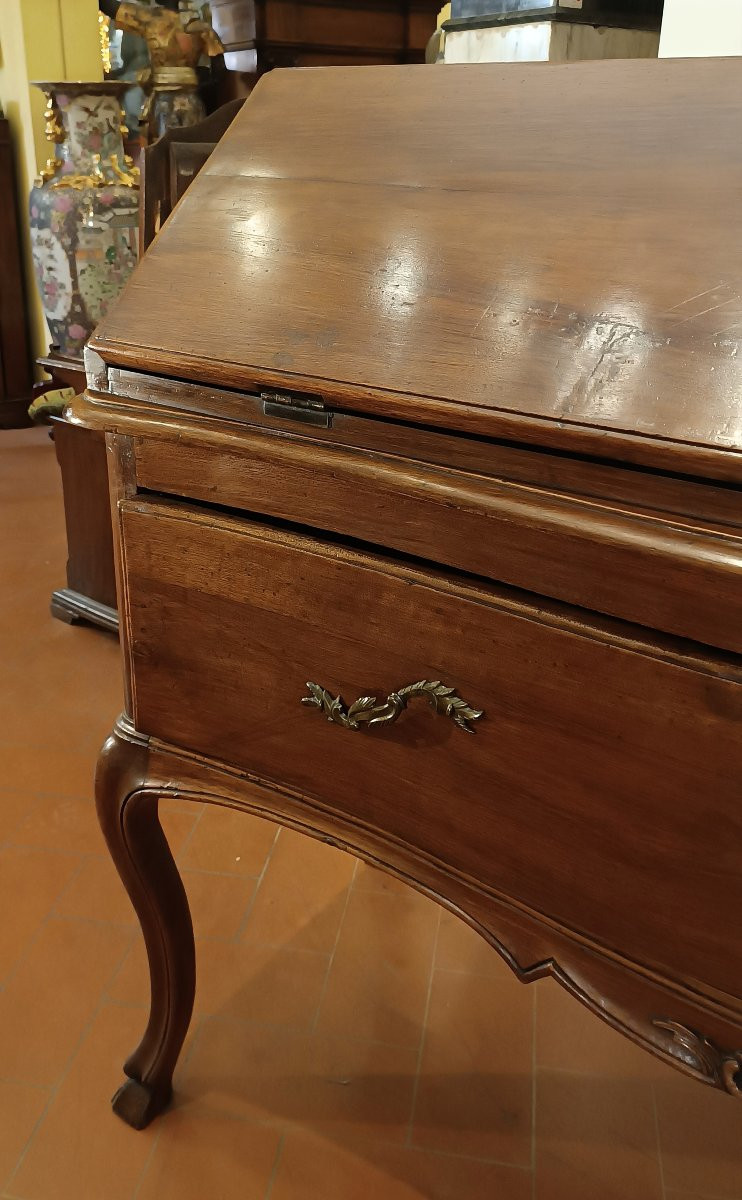 RIBALTA PARMIGIANA LUIGI XV IN NOCE META' XVIII SECOLO-photo-2