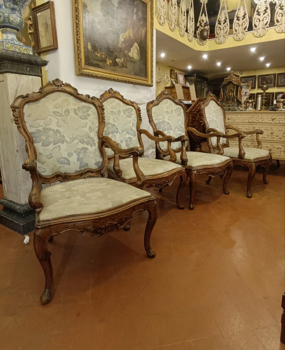 QUATTRO POLTRONE CA' REZZONICO META' XVIII SECOLO-photo-3