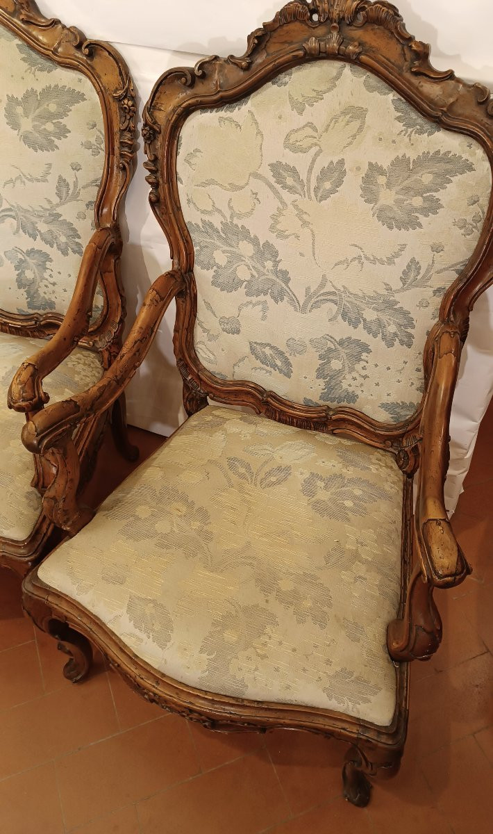 QUATTRO POLTRONE CA' REZZONICO META' XVIII SECOLO-photo-5
