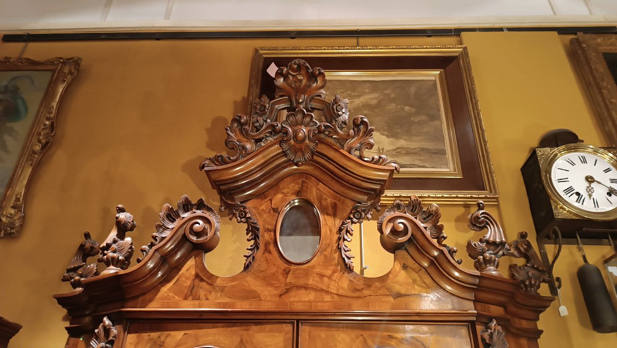 TRUMEAU VENEZIANO INTARSIATO PRIMO XX SECOLO-photo-1