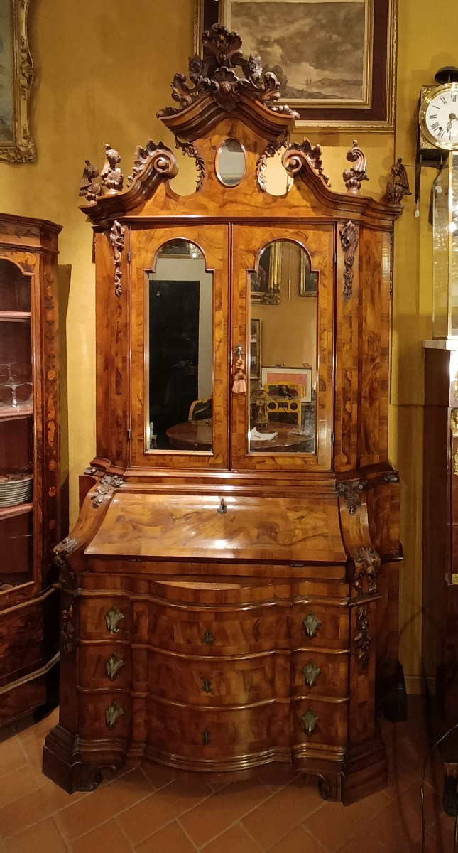 TRUMEAU VENEZIANO INTARSIATO PRIMO XX SECOLO