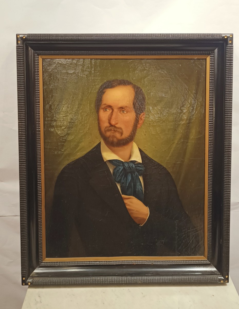 RITRATTO DI GENTILUOMO META' XIX SECOLO 