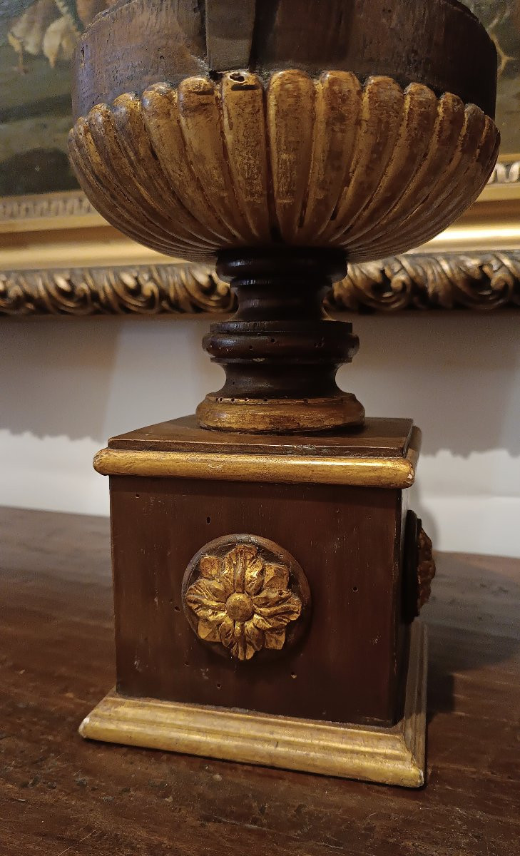 COPPIA DI PERETTONI IN NOCE DIPINTO SECONDA META' XIX SECOLO-photo-3